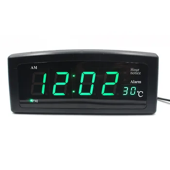 Automático de mudança de brilho de dia/noite, Relógio Despertador LED Temperatura de Exibição de Tempo Relógio de Mesa Pais Como Plug UE Assistir