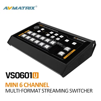 Avmatrix VS0601U ao Vivo Streaming de Switcher de Vídeo, Mixer 6CH SDI/HDMI Multi-formato de Vídeo com Interface GPIO para Viver Tally Sistema