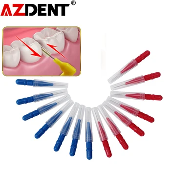 Azdent Escova Interdental Curva Escova Interdental Limpeza De Dentes Soquete Para Ortodontia Uso De Diâmetro.: 0,7 CM