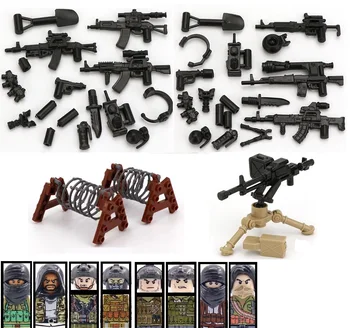Bandido Forças Especiais Militares Guerras Série De Blocos De Construção De Mini-Tijolo Figuras Modernas Polícia Montada Ww2 Tijolo Brinquedos Presentes Crianças