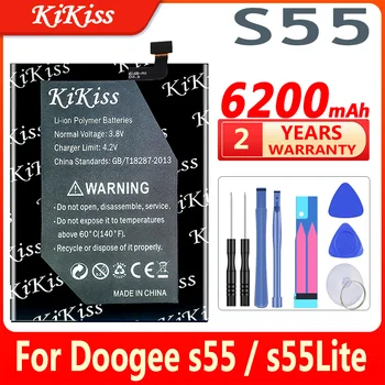 bateria 6200mah para Doogee s55 s55Lite Celular baterias Para Doogee s 55 s55 Lite Telefone Celular Substituição de Baterias + Dom Ferramenta