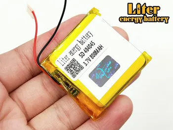 Bateria recarregável do Li-íon da Célula 3.7 V bateria de lítio do polímero 404045 044045 800mah Com PWB Para MP3 MP4 MP5 GPS do Banco do Poder de DVD Câmera