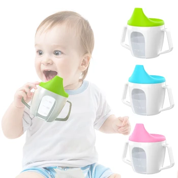 Bebê Aprender a Beber do Copo Bonito Garrafa de Água com Punho Duplo BPA Free Estanque de Água de Bebés Copos de Garrafa bico de pato Copa