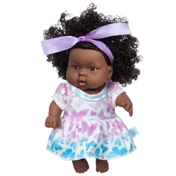 Bebês Boneca Africana Boneca Americana Suave E Macio Para Recém-Nascidos Meninas Da Vida Real Da Criança Bonecas Preto De Menina Boneca