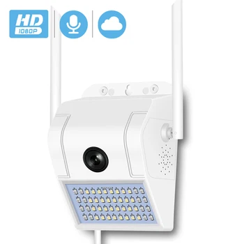 BESDER 1080P HD Lâmpada de Parede Exterior do IP do WiFi da Câmera do IR da Visão Nocturna Corpo Humano Inteligente de Indução de Jardim sem Fio da Câmera de Cartão SD Nuvem