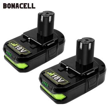 Bonacell 18V 3000mAh P107 Substituição de Bateria para Ryobi P104 P105 P102 P103 P107 sem fio Bateria do Li-íon L50