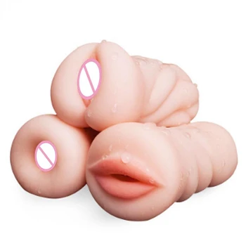 Brinquedos sexuais para os Homens 4D Realista Garganta Profunda Silicone Vagina Artificial Boca Anal Masturbador Masculino Erótico Sexo Oral Masturbador