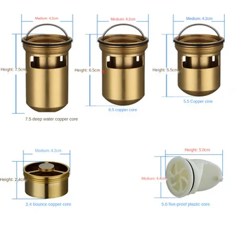Bronze Desodorante Dreno de Assoalho do Núcleo de Águas Profundas Desodorante Válvula de Repelente de Insetos resistentes ao Odor Plug Tampa do Ralo da Pia da Cozinha