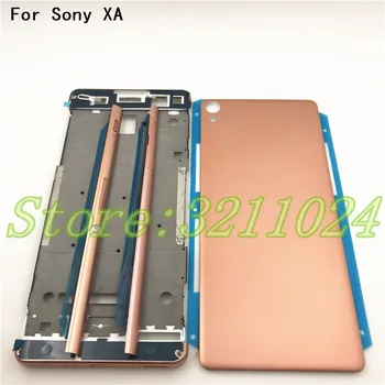 Carcaça completa-Frontal Médio, do Quadro de Moldura Para Sony Xperia XA F3111 F3112 F3115 + travessa Faixa Com os Botões