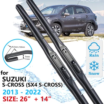 Carro da Frente Lâmina do Limpador do Para Suzuki S-Cross SX4 JY 2013~2022 pára-Brisas limpa pára-Brisas Acessórios 2021 2020 2019 2018 2017 2016