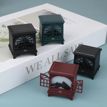 Casa de bonecas em Miniatura Simulação Lareira Modelo Mini Mobiliário Europeu Ornamentos para Boneca Crianças Brinquedos de DIY Acessórios