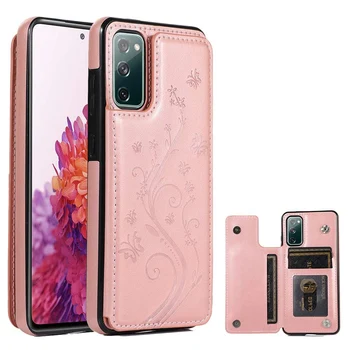 Caso de telefone para Samsung Galaxy S20 FE 5G/S20 Edição de Fã Cartão de Carteira de Capa Stand Flip em Couro Glaxay S20FE S 20FE FEcases 2020