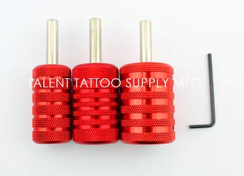 Chegada nova Marca Nova de Alumínio Vermelha Tatuagem Apertos de 3pcs/MONTE 35mm,30mm,25mm Verde PVD para a Máquina da Tatuagem