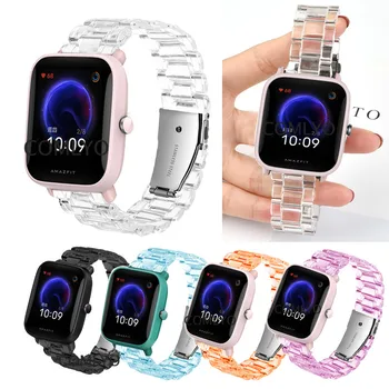Claro, Alça para xiaomi amazfit bip s u pro smart watch banda Correa de Plástico pulseira de amazfit gts gts2 mini gts2e pulseira