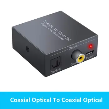 Coaxial/Óptico Toslink SPDIF para Coaxial/Óptico Toslink Áudio SPDIF Conversor Adaptador Para DVD