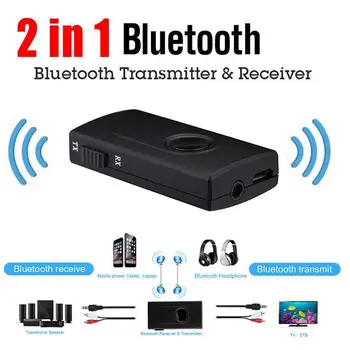 Compatíveis com Bluetooth, Transmissor Receptor 2-em-1 sem Fio AUX Adaptador de Cartão do TF do Computador TV Multimídia Conversor de Áudio