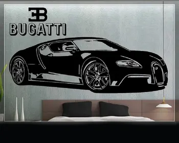 Corrida Supercarro Bugatti Veyron Removível da Parede do Vinil Racing Adesivo Decalque Casa Quarto Sala Garagem Decoração QC45