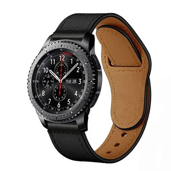 Couro para Samsung Galaxy Watch 46mm correia/3 45mm banda Engrenagem S3 fronteira Huawei assistir gt2 bracelete de Esportes para amazfit GTR 47MM
