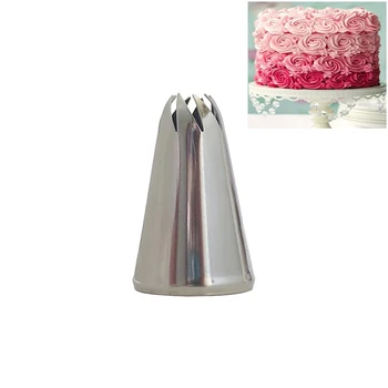 #CP14 Rosa Espiral de Confeiteiro Tubulação de Bicos de Metal DIY Bolo Fondant de Decoração de Pastelaria Dicas de Cupcake Creme de Ferramentas de Cozimento