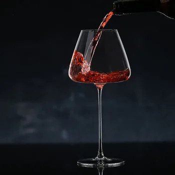 Criativo 550-650 ml Fundo Convexo Artesanal de Vinho tinto de Vidro Ultra-Fino Cristal de Borgonha, de Bordeaux Cálice de Arte Barriga Grande Degustação da Copa