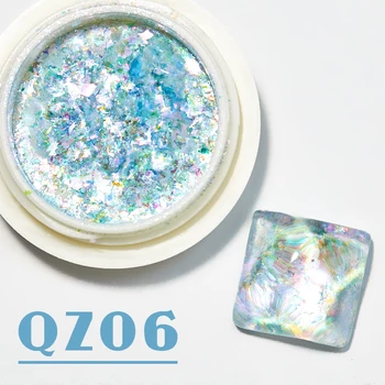 Cristal de Fogo Opala Flocos de Unhas de Paetês Roxo Holográfico Brilho DIY Chrome Pó para a Primavera de Manicure de Unhas Paillettes