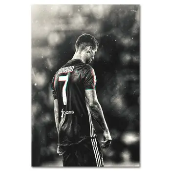 Cristiano Ronaldo Esporte Superstar Jogador De Futebol Pano De Seda Pôster Arte De Decoração Do Quarto