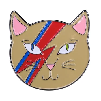 David Bowie Gato Pin Bonito Engraçado Da Música Dom Amante Do Gato Emblema