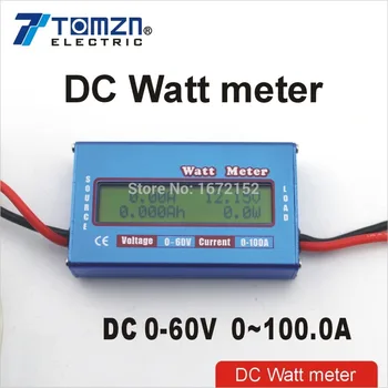 DC medidor de Watt com visor de LCD para a DC 0-60V 0-100A equilíbrio de tensão de corrente RC bateria power Analyzer