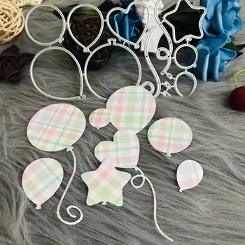 De Corte de Metal Morre balões redondos oval sta forma de coração diy Scrapbooking Álbum de Fotos Decorativo em Relevo PaperCard Artesanato