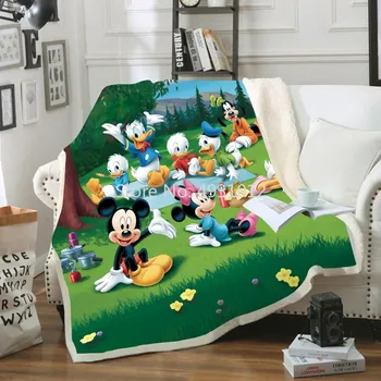 De Disney do Minnie do Mickey Mosue Cobertor do Bebê Lançar Sofá-Cama Tampa Única Cama de casal para o Menino Menina Crianças de Presente Personalizado Cobertores