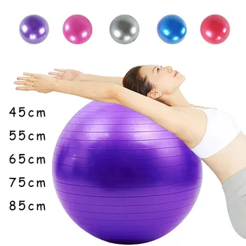 De PVC de Fitness Bolas de Bola de Yoga Engrossado à prova de Explosão Exercício de Ginástica em Casa Equipamento de Pilates Bola de Equilíbrio 45cm/55 cm/65 cm/75cm/85cm