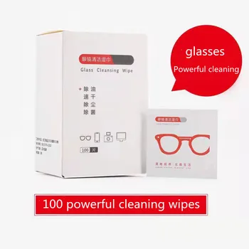 Descartáveis, limpeza de copos de papel toalha molhada espelho de pano de olhos limpe a tela do telefone móvel de lente profissional de alto grau de artefato