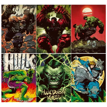 Diamante Pintura Hulk da Marvel Aniversário de 80 anos do Cartaz 5D DIY Bordados Completa Praça de Ponto Cruz Hobby Mosaico Decoração Home