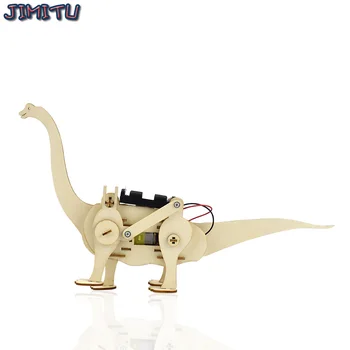 Dinossauro-TRONCO Brinquedos de Madeira Modelo de Kits para as Crianças 3D Elétrico Andando Rhamphorhynchus Puzzle Modelos de DIY Brinquedo Educativo para Meninos