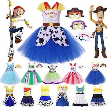 Disney Meninas Charme Vestidos De Toy Story 4 De Carnaval Para Crianças Princesa Jessie Vestido De Woody, Buzz Lightyear Traje Crianças Vestidos De Baile