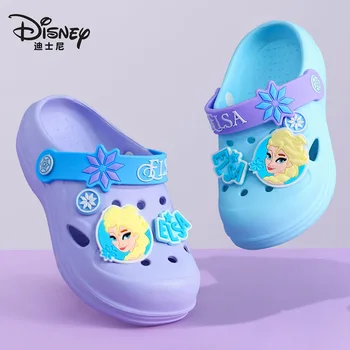 Disney meninas congelados buraco sapatos dos Meninos do Verão Cartoon Chinelos de quarto de crianças Sapatos de Praia