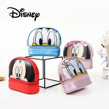 Disney Original Mickey Mouse Bolsa De Maquiagem Pato Donald Grande Capacidade De Shell Simples Saco De Cosméticos Saco De Armazenamento Portátil Senhora De Saco De Mão