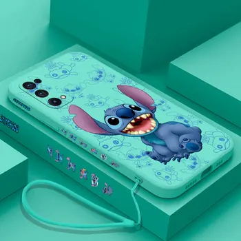 Disney Stitch Caso de Telefone Para OPPO Realme 8 7 7i 6 6 Pro C1 C11 C12 C15 C20 C21Y C25 C25S RENO 4 4G ENCONTRAR X3 LITE com Alça de Mão