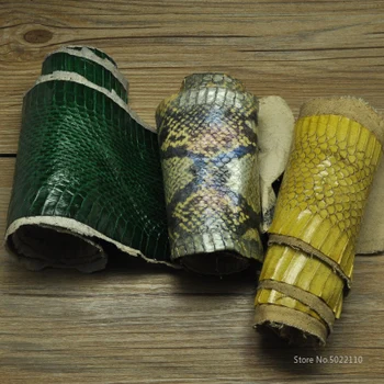 DIY 20 cores Naturais da pele de cobra Tecido de Couro com artesanato de Couro de ferramentas Raras Skin90x8cm-160X14cm