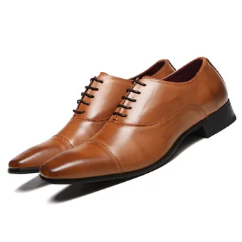 Dos Homens De Alta Qualidade Sapatos De Couro De Homens Sapatos Dos Homens De Moda De Casamento Sapatos Confortáveis Sapatos Sociais Do Navio Da Gota 663
