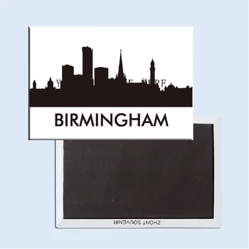 Dos turistas Ímãs 78*54*3mm de Birmingham Horizonte Lembrança Ímãs de Geladeira 20449