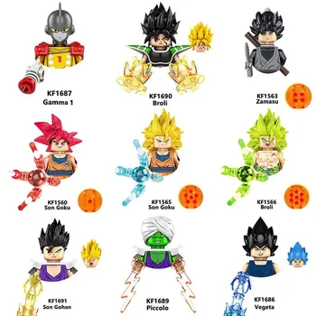 Dragon Ball Z Mini Blocos de Construção de Brinquedos Son Goku Super Saiyajin Anime Figura de DIY Tijolos Figuras de Acessórios Crianças Presentes de Aniversário