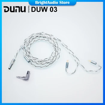 DUNU DUW03 DUW-03 Atualizado Cabo de Fone de ouvido MMCX/0.78 mm Conector de troca Rápida de Plug de Alta Pureza de Prata Banhado a Cobre o Fio Litz