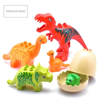 Educação Montagem De Grandes Blocos De Construção Jurássica Dinossauro Modelo De Suplemento De Acessórios Compatíveis Duploes Criança Durável Brinquedos De Presente