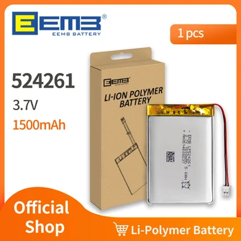 EEMB 524261 3.7 V Bateria de Lipo 1500mAh bateria Recarregável de Polímero de Lítio de Bateria para Navegador GPS, MP5-Falante Bluetooth Câmera DVR