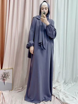 Eid Muçulmano Oração Vestuário Abaya Vestir Mulheres De Niqab Burca, Arábia Saudita Hijab Longo Khimar Ramadã Jilbab Ramadã Adoração Manto 2022