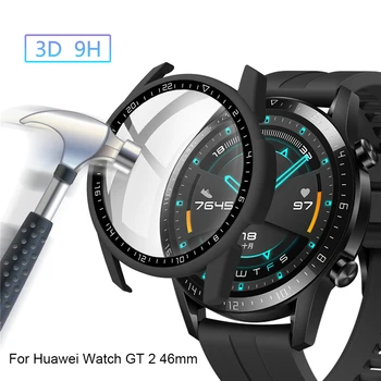 Estojo de proteção para o Huawei Assistir GT 2 46mm Completa Cobertura do pára-choques Tela Temperado Protetor Protetor de Tela Tampa do PC Escudo do Relógio