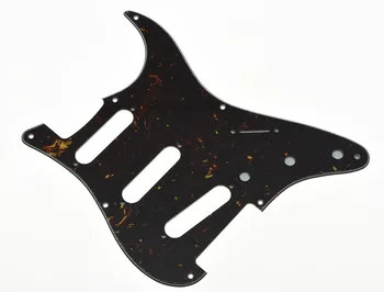 EUA Vintage 8 Buraco ST Guitarra Pickguard Marrom Escuro Tartaruga para Strat