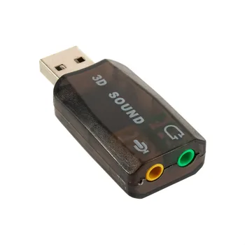 Externo USB Placa de Som Placa de Áudio 5.1 virtual 3D USB de 3,5 mm microfone alto-Falante fone de ouvido Interface Para PC Laptop Adaptador
