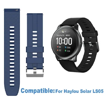 Faixa de relógio para Haylou Solar LS05 Inteligente, Relógio de Silicone Esporte a Pulseira Bracelete para Haylou Solar Substituição Banda Acessórios